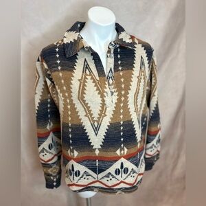 Kori America Aztec Half Button Up